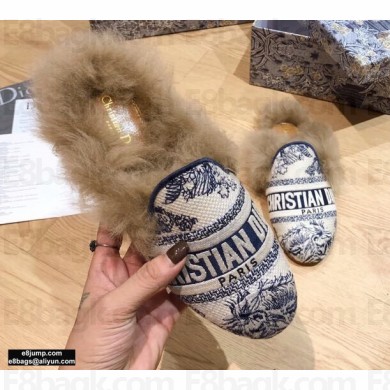 Dior Shearling Fur Slippers 02 2020