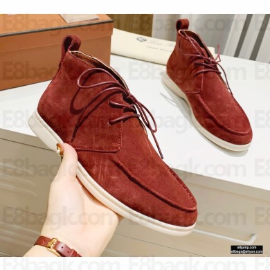 Loro Piana Walk And Walk Suede Ankle Boots 04
