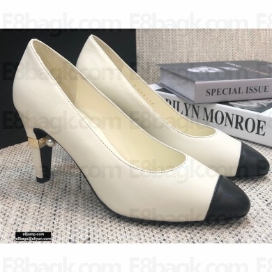 Chanel Pearl High Heel Pumps White 2020