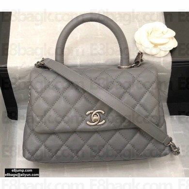 Chanel Coco Handle Small Flap Bag Etoupe with Top Handle A92990