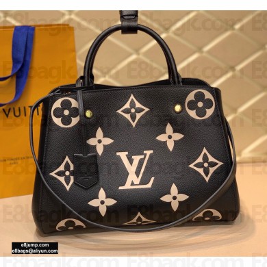 Louis Vuitton Grained Leather Montaigne MM Bag M45499 Black 2020