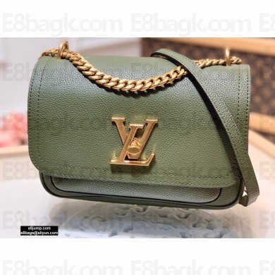 Louis Vuitton Grained Calf Leather Lockme Chain PM Bag M57067 Khaki Green 2020