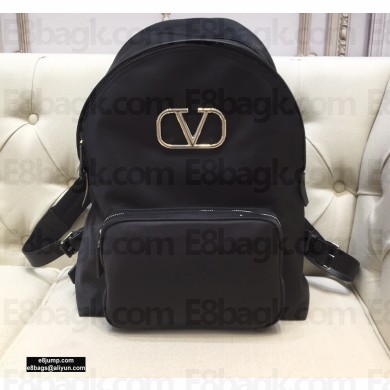 Valentino Vlogo Nylon Backpack Bag Black 2020