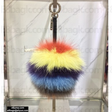 Fendi Fur Pom-pom Bag Charm Multicolor 01