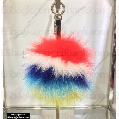 Fendi Fur Pom-pom Bag Charm Multicolor 04
