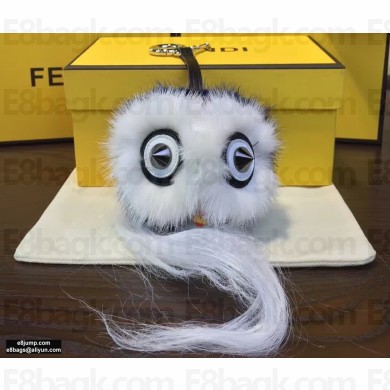 Fendi Fur Owl Bird Bag Bugs Charm 08