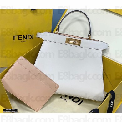 Fendi Iconic Peekaboo ISEEU Medium Bag White 2020