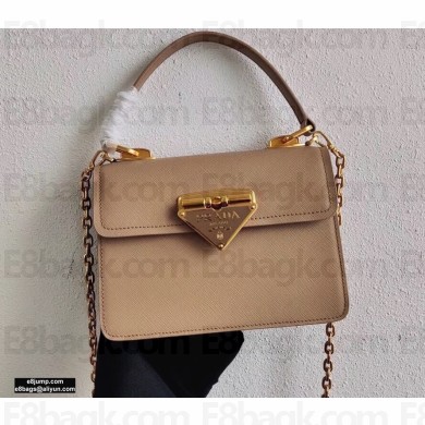 Prada Saffiano Leather Symbole HandBag 1BN021 Beige 2020