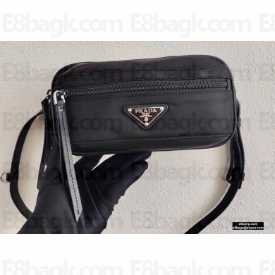 Prada Fabric and Leather Belt Bag 1BL012 Black 2020