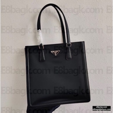 Prada Leather and Nylon Tote Bag 1BG363 Black 2020