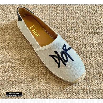 Dior Logo Women's/Men's Espadrilles White 2020