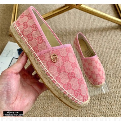 Gucci GG Canvas Espadrilles Pink 2020