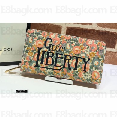 Gucci Zip Around Wallet 636249 Floral Print Liberty London 2020