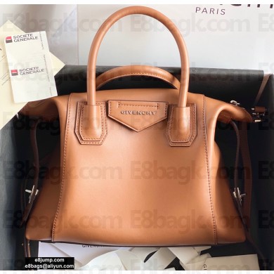Givenchy Small Antigona Soft Bag in Smooth Leather Brown 2020