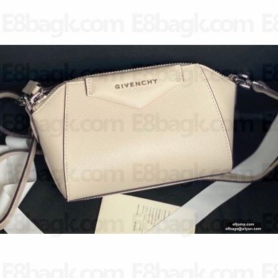 Givenchy Nano Antigona Bag in Grained Leather Creamy 2020