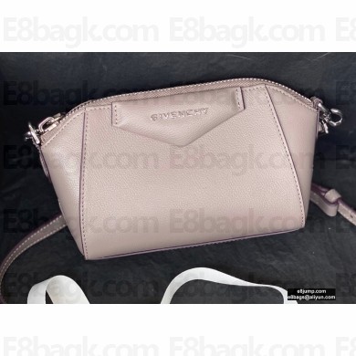 Givenchy Nano Antigona Bag in Grained Leather Gray 2020