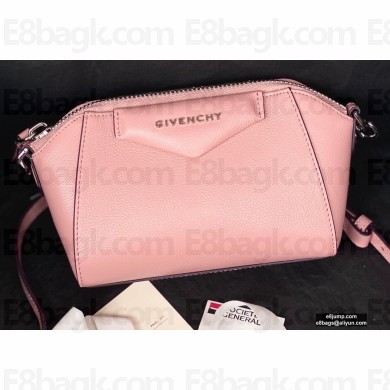 Givenchy Nano Antigona Bag in Grained Leather Pink 2020