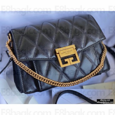 Givenchy Small GV3 Bag in Diamond Quilted Leather Black