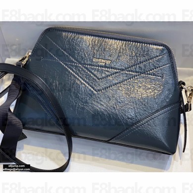 Givenchy ID Xbody Shoulder Bag in Crackling Leather Dark Gray 2020
