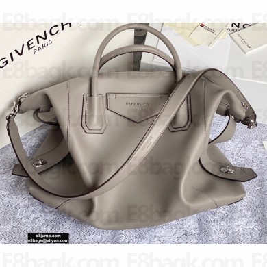 Givenchy Medium Antigona Soft Bag in Smooth Leather Gray 2020