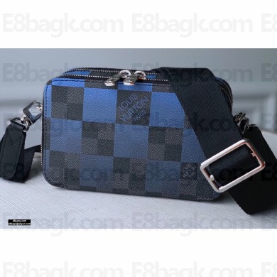 Louis Vuitton Alpha Wearable Wallet N60414 Blue Damier Graphite Giant Canvas 2020