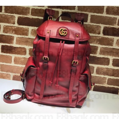 Gucci RE(BELLE) Leather Men's Backpack ‎Bag 526908 Red