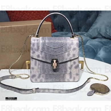 Bvlgari Serpenti Forever Top Handle Crossbody Bag 18cm Karung Snake Pattern