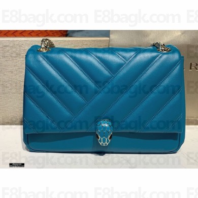 Bvlgari Serpenti Cabochon Shoulder Bag 27cm Green