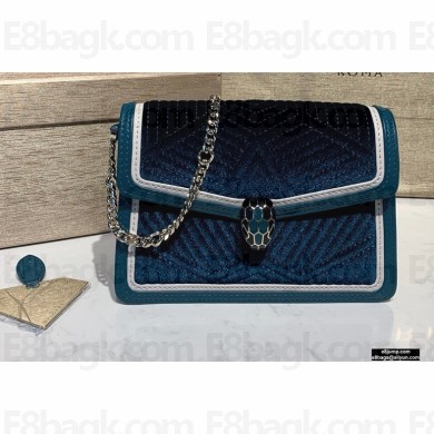 Bvlgari Serpenti Diamond Blast Crossbody Mini Bag Velvet Green