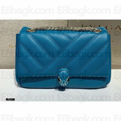 Bvlgari Serpenti Cabochon Shoulder Bag 22.5cm Green