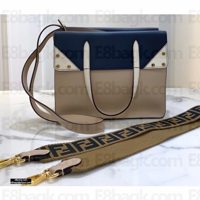 Fendi Flip Regular Medium Tote Bag Beige