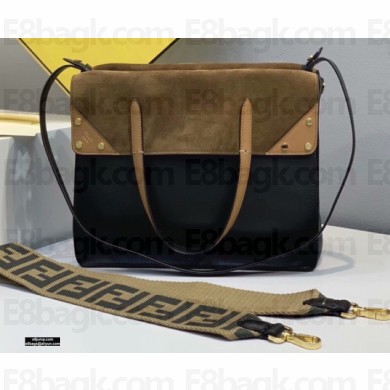 Fendi Flip Large Tote Bag Black