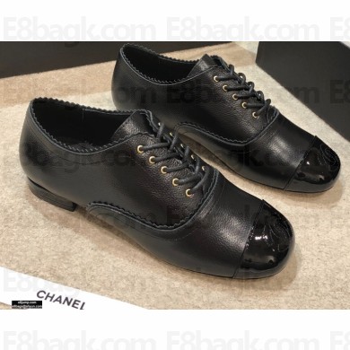Chanel Calfskin Lace-Ups G36483 Black 2020
