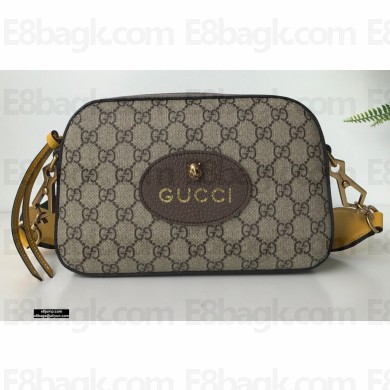 Gucci GG Supreme Canvas Messenger Bag 476466 Brown