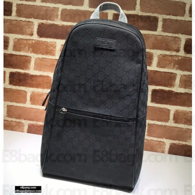 Gucci Slim Backpack Bag 449181 GG Canvas Black