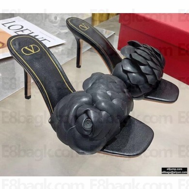 Valentino Heel 9cm Atelier Shoes 03 Rose Edition Slides Sandals Black 2021