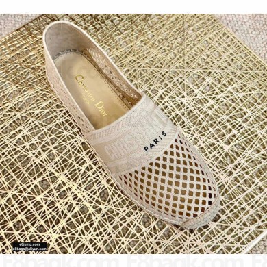 Dior Mesh Embroidery Granville Espadrilles Nude 2020