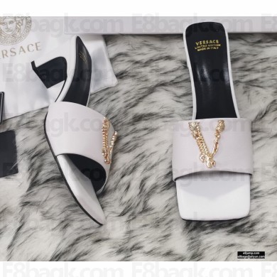 Versace Virtus Mid-Heel 6cm Mules White 2020