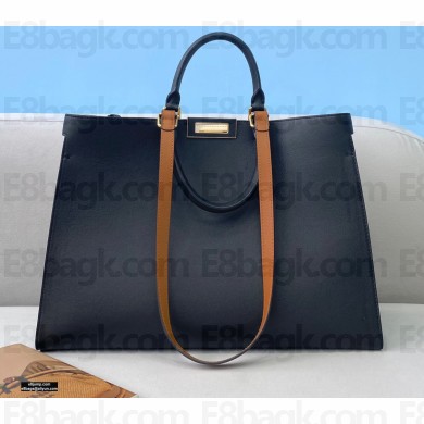 Fendi Leather Medium Peekaboo X-Tote Shopper Bag Black 2020
