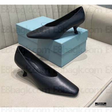 Prada Pointy Toe Pumps Black with Medium Heel 2021