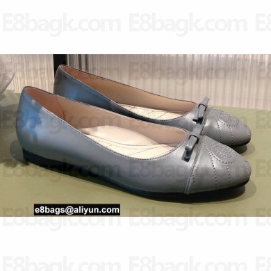 Gucci ballet flats with Double G 680878 Gray 2022