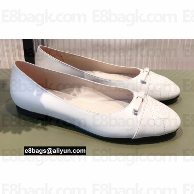 Gucci ballet flats with Double G 680878 White 2022