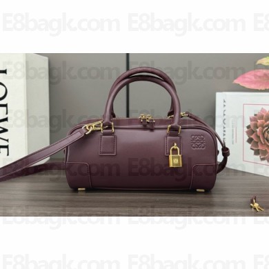 LOEWE amazona 23 cropped bag in nappa calfskin BURGUNDY 2024