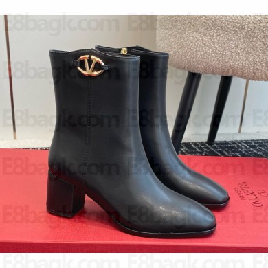 VALENTINO GARAVANI VLOGO SIGNATURE CALFSKIN ANKLE BOOT black 2024