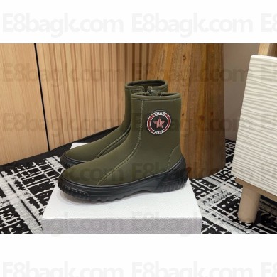Dior badge ankle boots army green 2024