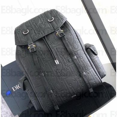Dior Hit the Road Backpack with Flap Black Dior Gravity Leather and Black Grained Calfskin 2024