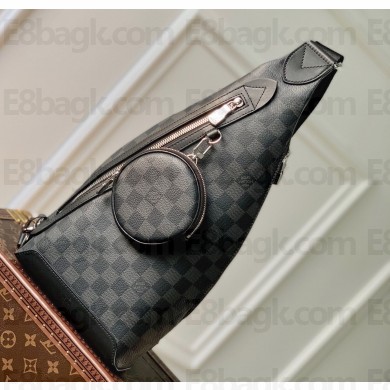 louis vuitton monogram   Duo Sling Bag M30936 black 2024 