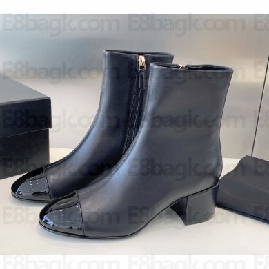 chanel Ankle Boot In Black Leather 2024