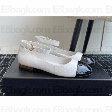 Chanel 24C Mary Jane / Ballet Shoes leather black/white 2024