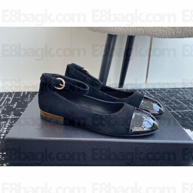 Chanel 24C Mary Jane / Ballet Shoes suede black 2024